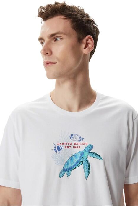 Nautica Erkek T-Shirt - V35552T Beyaz - 2