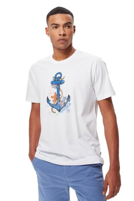 Nautica Erkek T-Shirt - V35556T Beyaz - 1