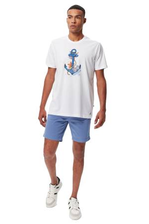 Nautica Erkek T-Shirt - V35556T Beyaz - 3