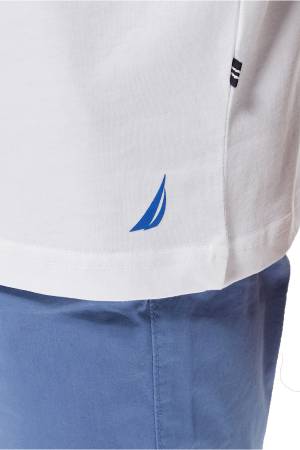 Nautica Erkek T-Shirt - V35556T Beyaz - 5