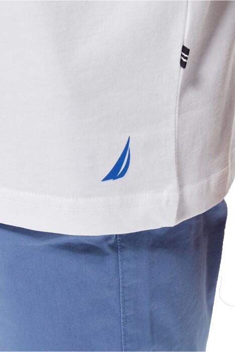 Nautica Erkek T-Shirt - V35556T Beyaz - 5