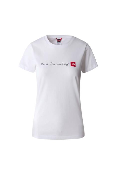 NeverStopExploring Tee-EU Kadın T-Shirt - NF00A6PR Beyaz - 1