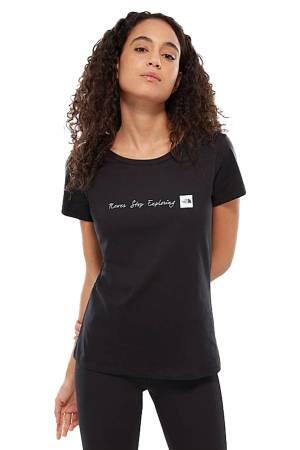Never Stop Exploring Tee - EU Kadın T-Shirt - NF00A6PR Siyah/Beyaz - 1