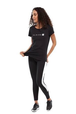 Never Stop Exploring Tee - EU Kadın T-Shirt - NF00A6PR Siyah/Beyaz - 3