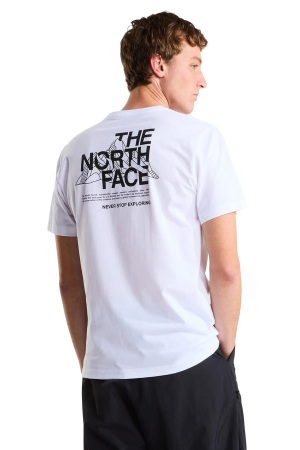 North Faces Reg Ss Tee-Graphic Erkek T-Shirt - NF0A8GUW Beyaz - 2
