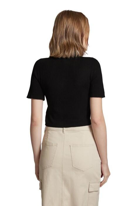 Onlkaı Ss Crop O-Neck Cc Knt Kadın Crop T-Shirt - 15310554 Siyah - 5