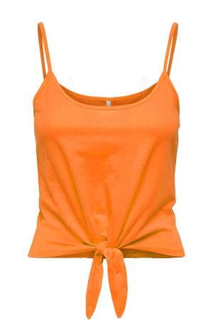 Onlmay S/L Short Knot Kadın T-Shirt - 15257464 Turuncu - Only