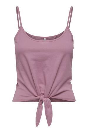 Onlmay S/L Short Knot Kadın T-Shirt - 15257464 Mor - 1