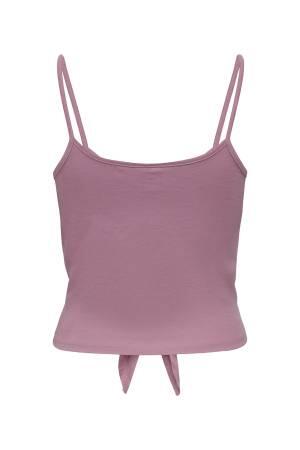 Onlmay S/L Short Knot Kadın T-Shirt - 15257464 Mor - 2