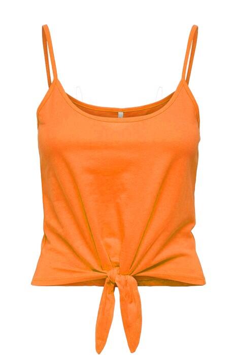 Onlmay S/L Short Knot Kadın T-Shirt - 15257464 Turuncu - 1