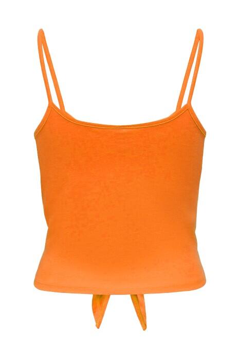 Onlmay S/L Short Knot Kadın T-Shirt - 15257464 Turuncu - 2