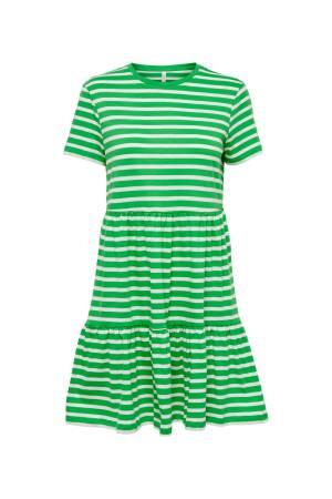 Onlmay S/S O-Neck Peplum Dress Kadın Elbise - 15286934 Koyu Yeşil - 2