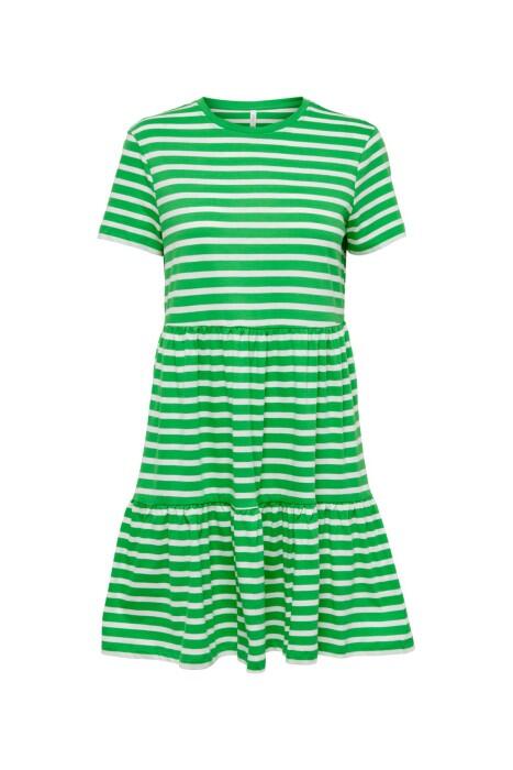 Onlmay S/S O-Neck Peplum Dress Kadın Elbise - 15286934 Koyu Yeşil - 2