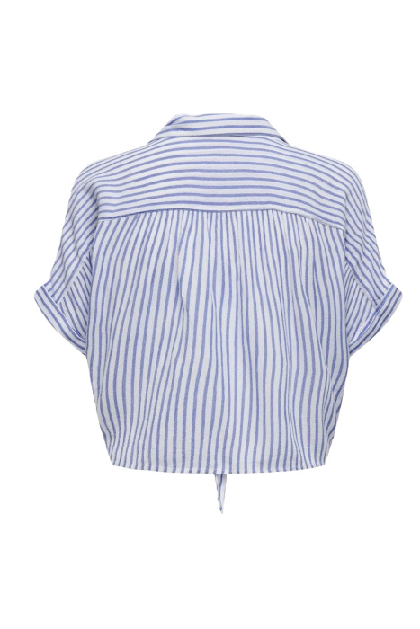 Onlpaula Lıfe S/S Tıe Shırt Wvn Noos Kadın Bluz - 15281497 Gri - 1