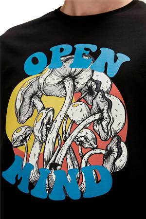 Open Mınd Erkek T-Shirt - 23.01.07.014 Siyah - 3