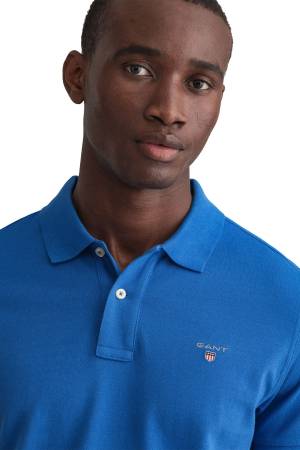 Original Pique Ss Rugger Erkek Polo Yaka T-Shirt - 2201 Deniz Mavisi - 3