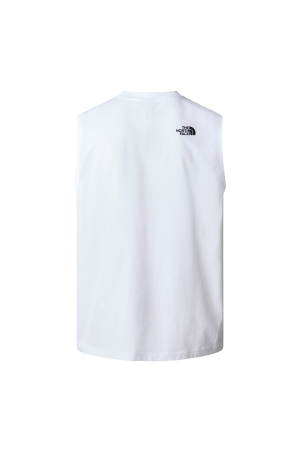 Oversize Simple Dome Tank Erkek Atlet T-Shirt - NF0A87F9 Beyaz - 2