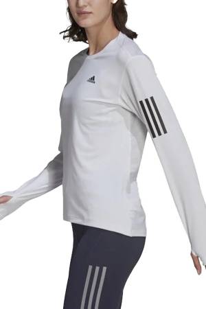 Own The Run Kadın Uzun Kollu T-Shirt - HB9372 Gri - 2