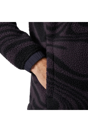 Panorama Printed Pile Snap Erkek Mont - 63349 Siyah - 4