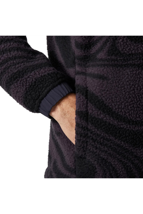 Panorama Printed Pile Snap Erkek Mont - 63349 Siyah - 4