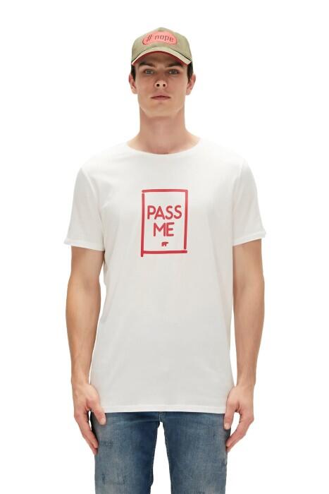 Pass Me Erkek T-Shirt - 23.01.07.022 Ekru - 1