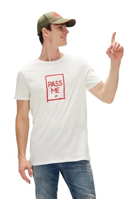 Pass Me Erkek T-Shirt - 23.01.07.022 Ekru - 3