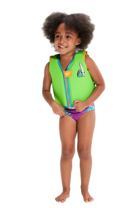 Prınted Float Vest Bebek Yüzücü Yelek - 8-1225214686 Yeşil/Mavi - 3