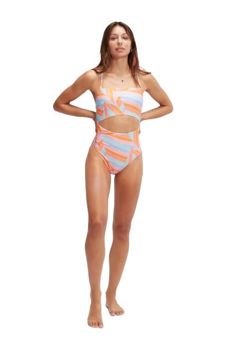 Pt Cut Out 1Pc Af Kadın Mayo - 8-00372116790 Pembe/Mavi - 5