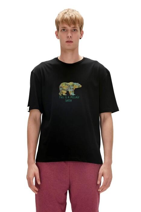 Re-Fınger Erkek T-Shirt - 23.01.07.007 Siyah - 1