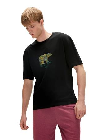 Re-Fınger Erkek T-Shirt - 23.01.07.007 Siyah - 2