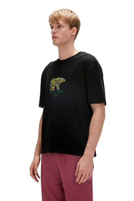 Re-Fınger Erkek T-Shirt - 23.01.07.007 Siyah - 3
