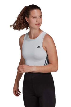 Ri 3S Cool Kadın Crop Atlet - HB9342 Gri - EU-Adidas