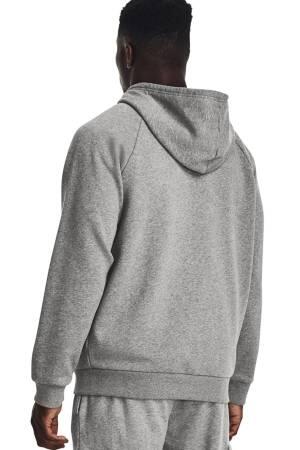 Rival Fleece Erkek Tam Fermuarlı Kapüşonlu SweatShirt - 1379767 Gri - 2