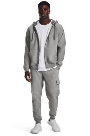Rival Fleece Erkek Tam Fermuarlı Kapüşonlu SweatShirt - 1379767 Gri - 3