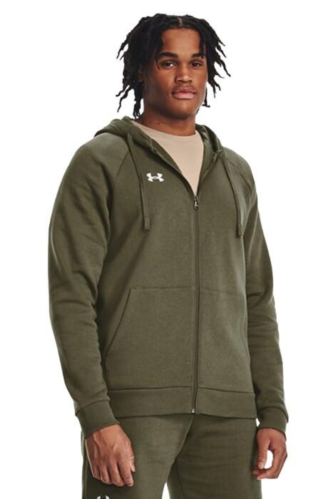 Rival Fleece Erkek Tam Fermuarlı Kapüşonlu SweatShirt - 1379767 Yeşil - 1