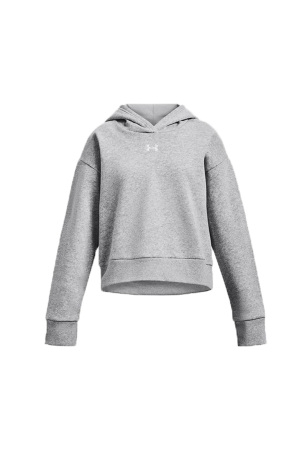 Rival Fleece Hoodie Kız Çocuk SweatShirt - 1379517 Gri - Under Armour