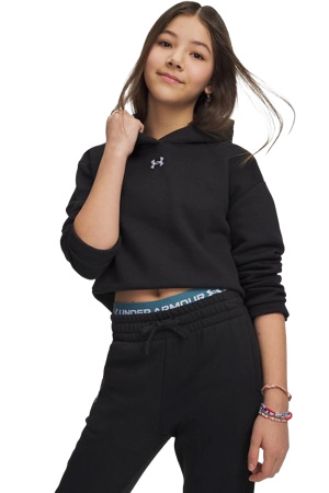 Rival Fleece Hoodie Kız Çocuk SweatShirt - 1379517 Siyah - Under Armour