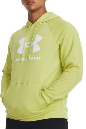 Rival Fleece Logo Erkek Sweatshirt - 1379758 Neon Sarı/Beyaz - 1