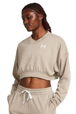 Rival Terry OS Kadın Crop SweatShirt - 1382738 Vizon - Under Armour