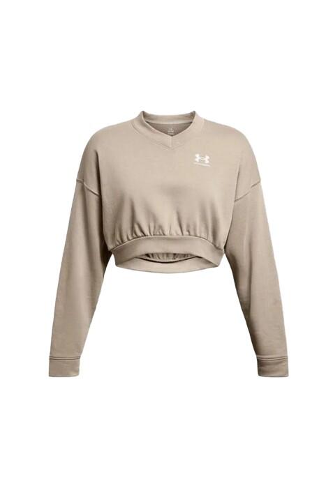 Rival Terry OS Kadın Crop SweatShirt - 1382738 Vizon - 3