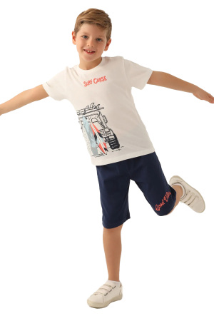 RolyPoly Erkek Çocuk Bermuda Takım - RP3347-2 Krem - 2