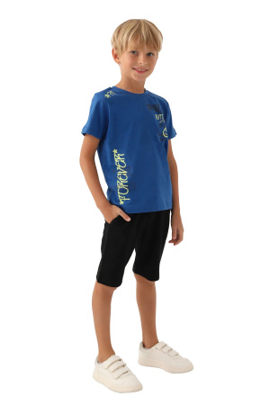 RolyPoly Erkek Çocuk Bermuda Takım - RP3351-2 Mavi - RolyPoly