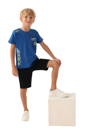 RolyPoly Erkek Çocuk Bermuda Takım - RP3351-2 Mavi - 2