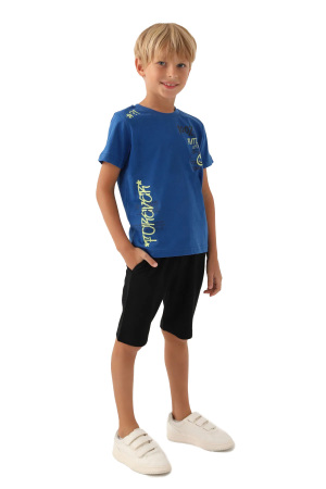 RolyPoly Erkek Çocuk Bermuda Takım - RP3351-G Mavi - RolyPoly