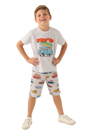 RolyPoly Erkek Çocuk Bermuda Takım - RP3359-G Gri - RolyPoly