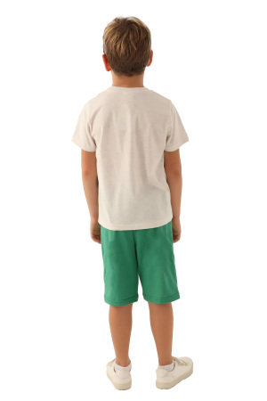 RolyPoly Erkek Çocuk Bermuda Takım - RP3368-2 Krem Melanj - 2
