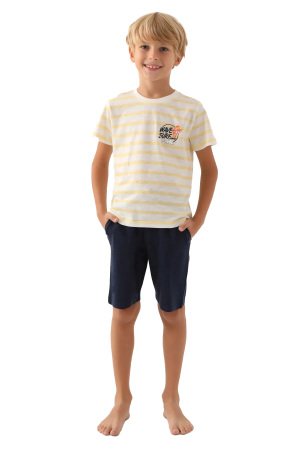 RolyPoly Erkek Çocuk Bermuda Takım - RP3371-G Krem - RolyPoly