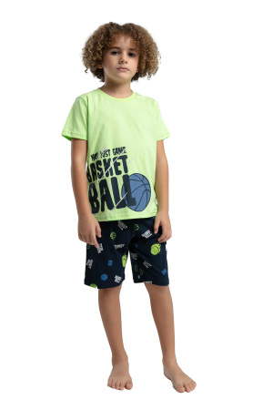 RolyPoly Erkek Çocuk Bermuda Takım - RP3533-2 Yeşi - RolyPoly