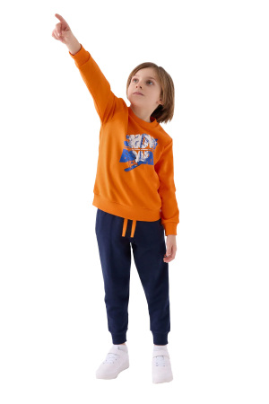RolyPoly Erkek Çocuk Eşofman Takımı - RP3436-2 Turuncu - RolyPoly