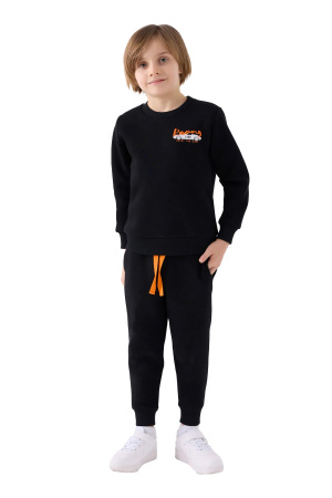 RolyPoly Erkek Çocuk Eşofman Takımı - RP3440-2 Siyah - RolyPoly